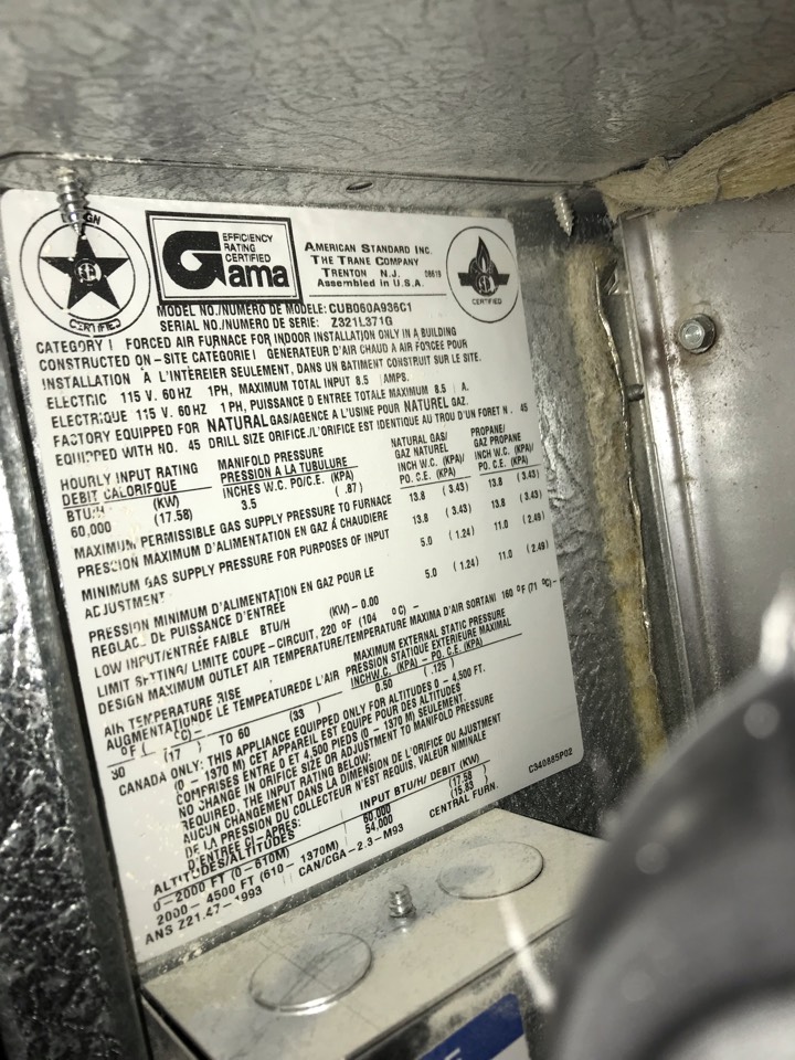 Stanley Park, AB - HVAC mechanical and repair American Standard furnace. Replaced flame sensor and igniter. Stanley Park, AB - HVAC mechanical and repair American Standard furnace. Replaced flame sensor and igniter.